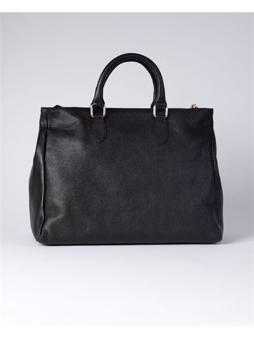 John Richmond Leather Satchel Bag JOHN RICHMOND | JR-W-1206BLACK/GOLD